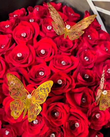 Butterflies and sparkles for roses