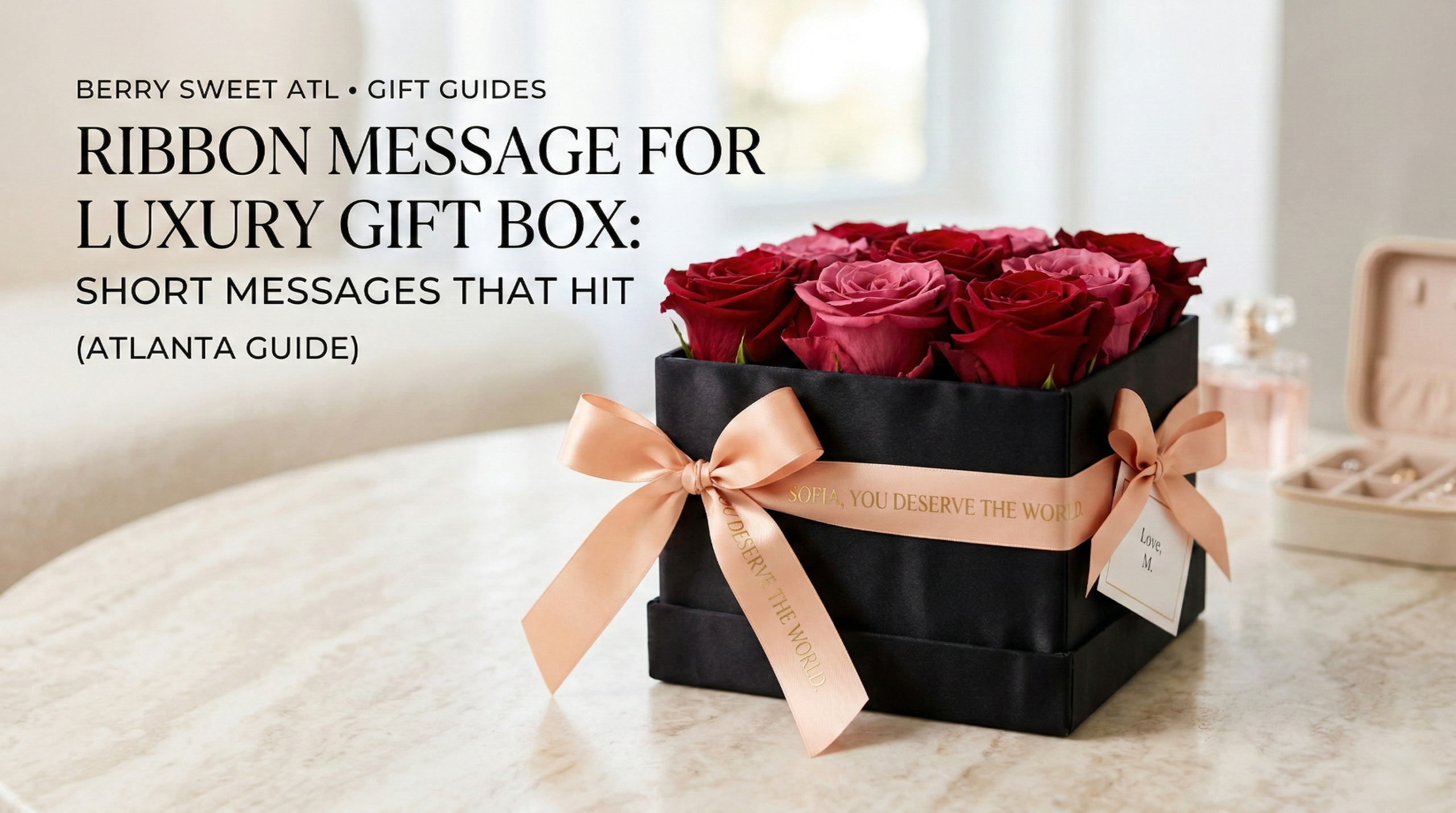 ribbon message for luxury gift box